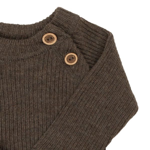 Hovedbilde Joha - Genser i Ullribb Brun Melert 