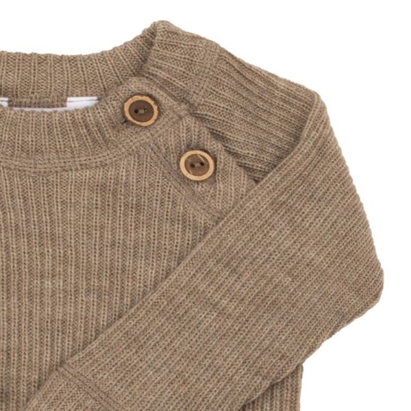 Hovedbilde Joha - Genser i Ullribb Beige Melert 