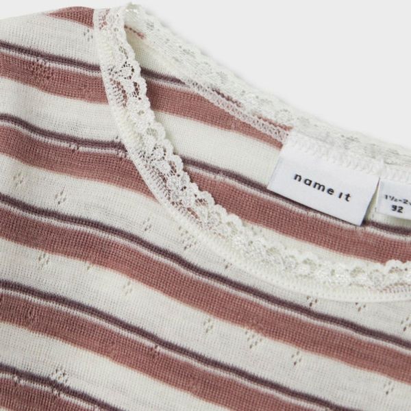 Hovedbilde Name It - Body Ull Wang Stripe Antler/ Snow White
