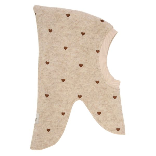 Hovedbilde Huttelihut - Balaclava Ull Broderte Hjerter Sand ...