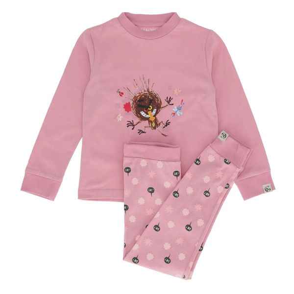 Hovedbilde Gullkorn - Pysjamas Bukkene Bruse 2-delt Tåkerosa