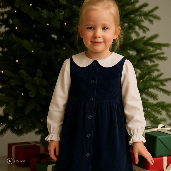 Hovedbilde Gullkorn - Julekjole Rodo Cord Marine