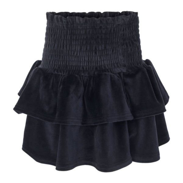 Hovedbilde Vilje & Ve - Skjørt Hermine Velour Midnight Navy