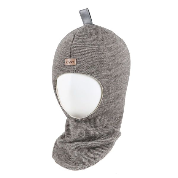 Hovedbilde Kivat - Balaclava i Ull Logo Beige Melert